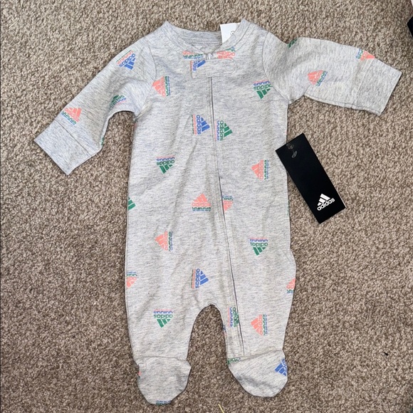 adidas Other - Adidas Gray Kids One Piece with Colorful Accents